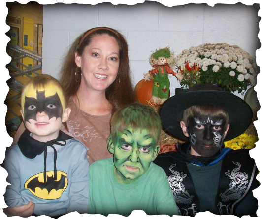 3 Boys Halloween face painting